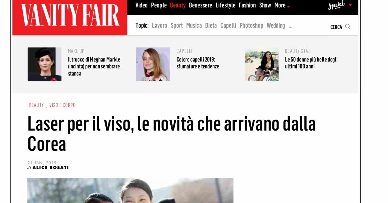 VANITYFAIR - Laser per il viso, le novità che arrivano dalla Corea